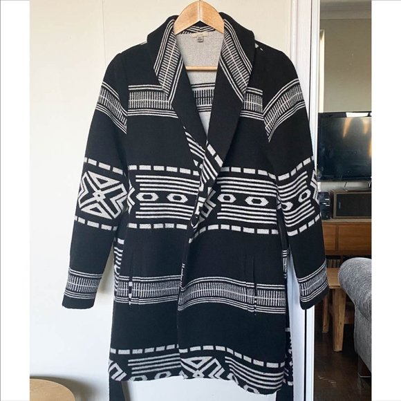 UO Ecote Pattern Wrap Coat/Jacket - Picture 3 of 7